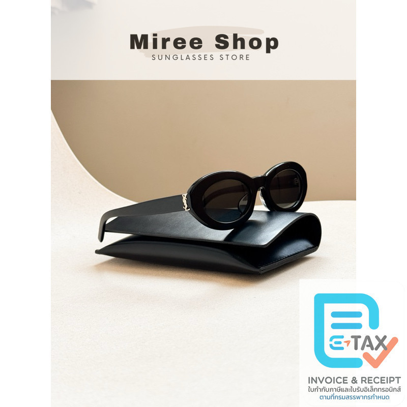 YSL M136 Saint Laurent แว่นตาทรงรีสวยเลดี้เกินห้ามใจ ของแท้เท่านั้นค่า