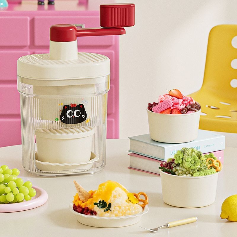 Hand-crank Ice Shaving Machine ในครัวเรือนขนาดเล็ก Miandian Ice Machine Smoothie Machine Ice Crusher