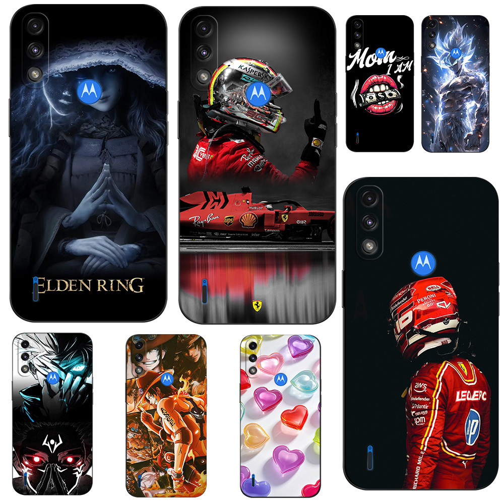 สําหรับ Motorola E7 power กรณีซิลิโคนนุ่มปกหลังสําหรับ Moto E7i power ป้องกันสีดํา Tpu กรณี Shatterp