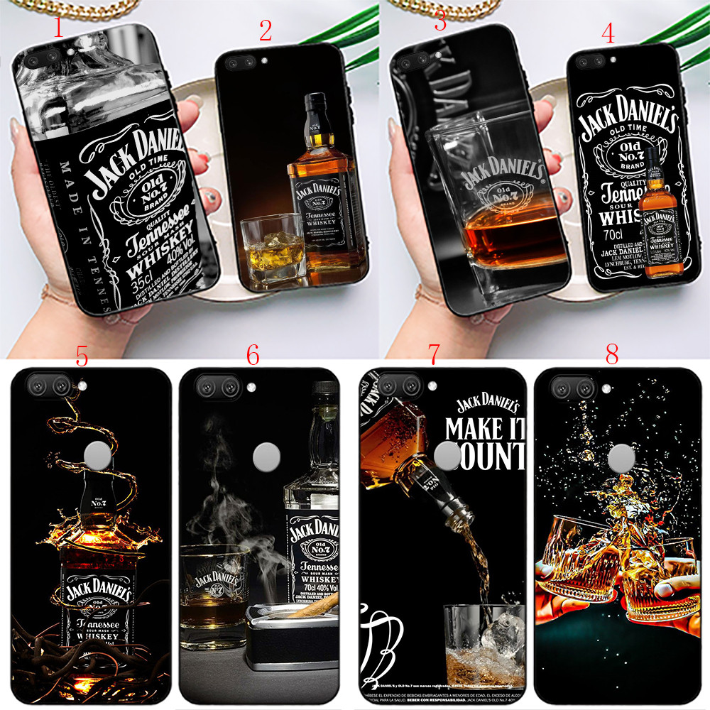 OPPO A3 5g A40 A60 F17 F19 Pro Plus A74 Reno 8 z 10 ProPro PLus H10 แจ็ค daniel Wine เคสโทรศัพท์สีดํ