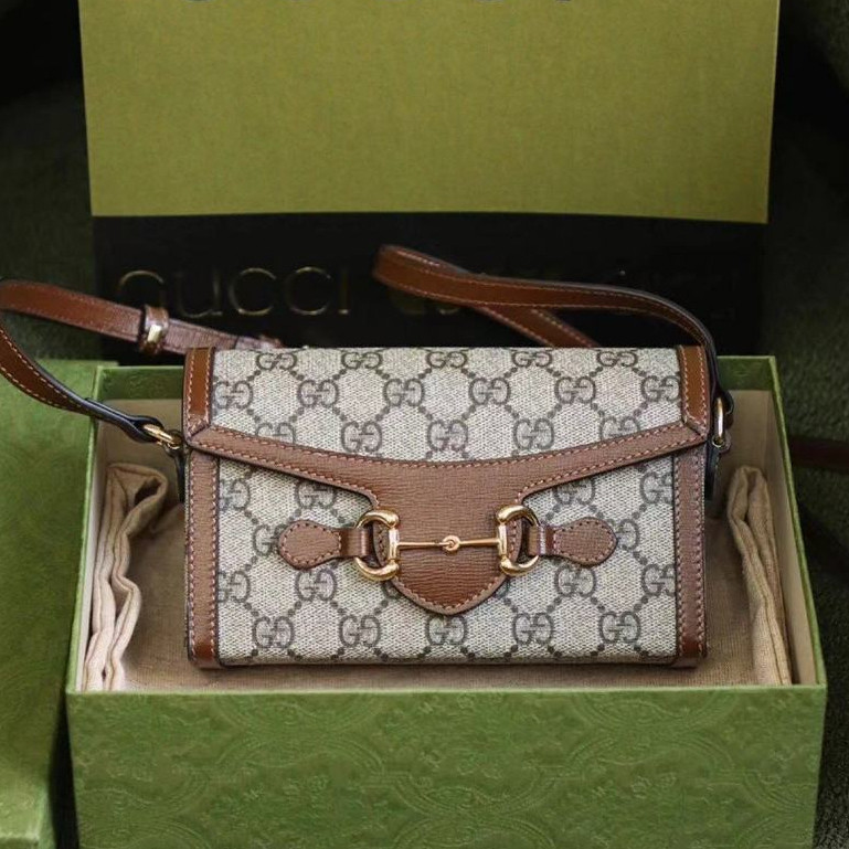 ♞,♘กุชชี่Gucci Horsebit 1955 series mini/crossbody baกระเป๋ากล้อง/กระเป๋าสะพาย/กระเป๋าใส่มือถือ/GG