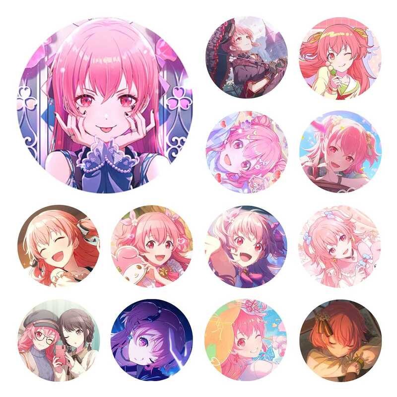 โครงการ SEKAI อะนิเมะ Momomi Airi MORE JUMP! MMJ อัปเดตบน 20250113 PJSK 50 มม. ป้ายโลหะ Vol.2 หมุดเข