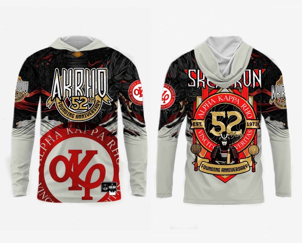 ใหม่ 52nd Anniversary Design, essence Full Sublimation ALPHA KAPPA RHO 1973-2025 3D Hoodie ฟรี CUSTO