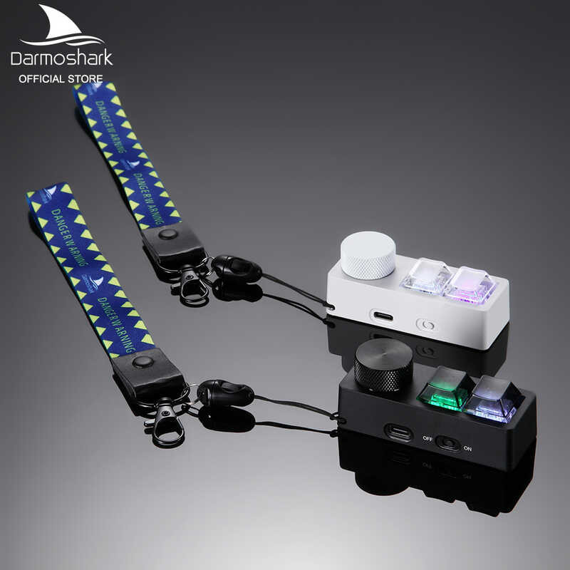 K2PRO 7 Darmoshark สมาร์ทคีย์บอร์ด 2 ปุ่มไร้สายบลูทู ธ Hot Plug Ga