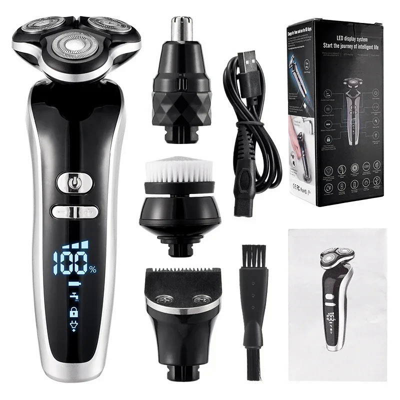 New Electric Shaver For Men 4D Electric Beard Trimmer USB Rechargeable Professional Hair Trimmer Ha