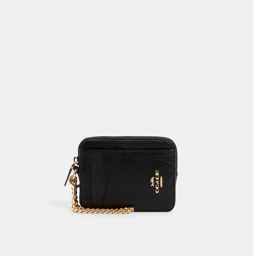 Coach 6303 Zip Card Case (IMBLK) กระเป๋าใส่บัตรผู้หญิง สี Im/Black