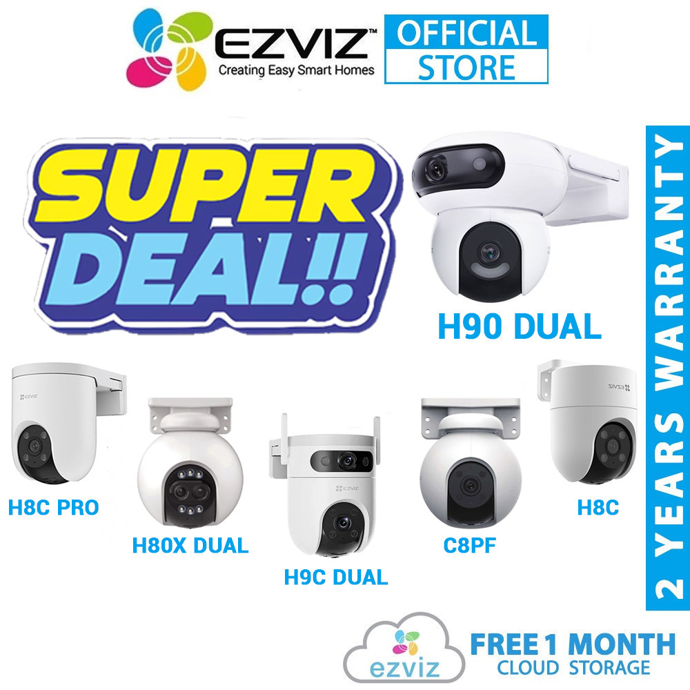 Super Deal EZVIZ H9C Dual H8C PRO C8PF H80X H8 Pro 2K 1440P 4MP 2MP 3K 5MP Pan & Tilt WiFi Security 