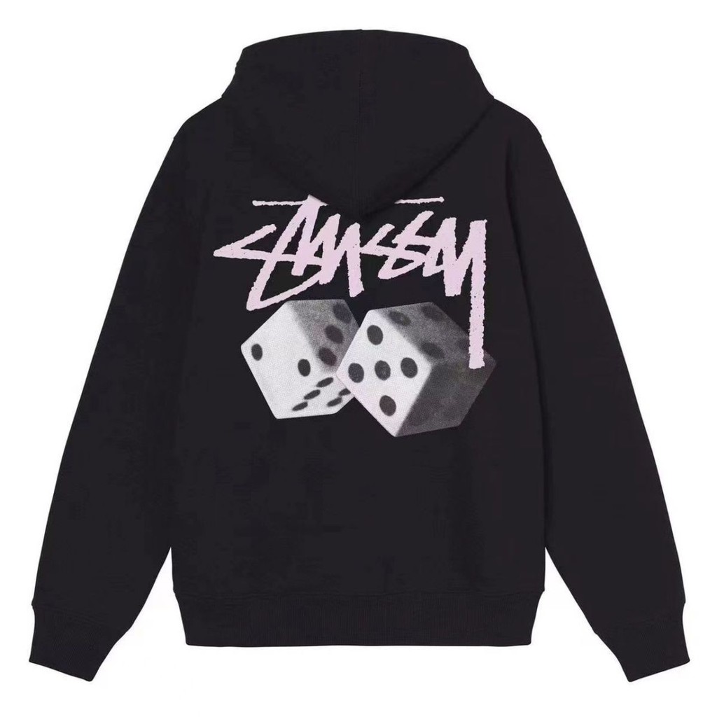 Stussy STUSSY ใหม่สบายๆฤดูใบไม้ร่วงและฤดูหนาวผ้าฝ้ายเสื้อกันหนาว Niche คู่สวมใส่หลวมแขนยาวแฟชั่นบุคลิกภาพ