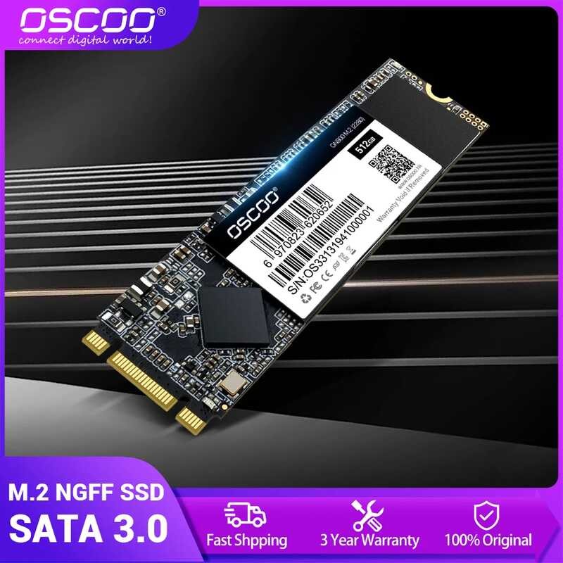 M2 4 OSCOO 2280 SSD M.2 SATA NGFF SSD ฮาร์ดดิสก์ TLC แฟลช 64GB 128GB 256GB 512GB HD
