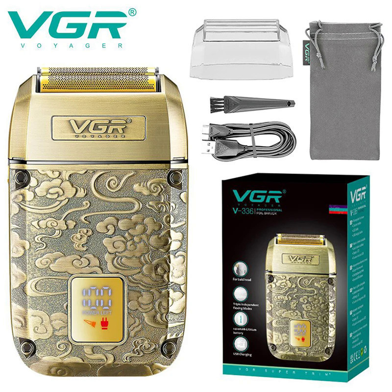 VGR Razor Electric Shaver Professional Hair Trimmer Rechargeable Shaving Barber Beard Trimmer Foil