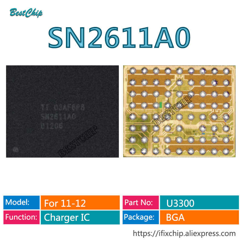 ❤ 5 ใหม่เดิม Sn2611a0 TIGRIS T1 U3300 ชาร์จชิป Ic สำหรับ Iphone 11 12 Pr