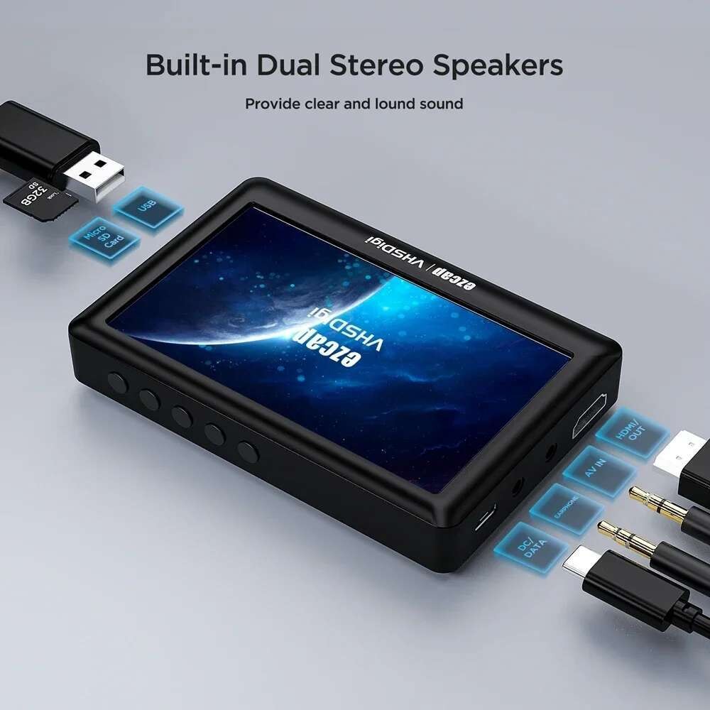 Ezcap180 AV Recorder Digitizer Analog Video To Digital Video Converter กล่องบันทึกสําหรับ VHS VCR AV