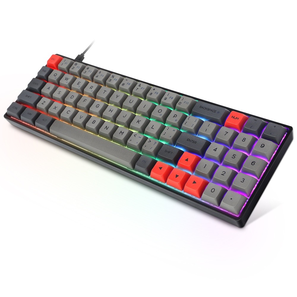 Epomaker SK71S คีย์บอร์ด gaming mechanical keyboard RGB Bluetooth 2 โหมด 71 Keys Gateron Optical Sw