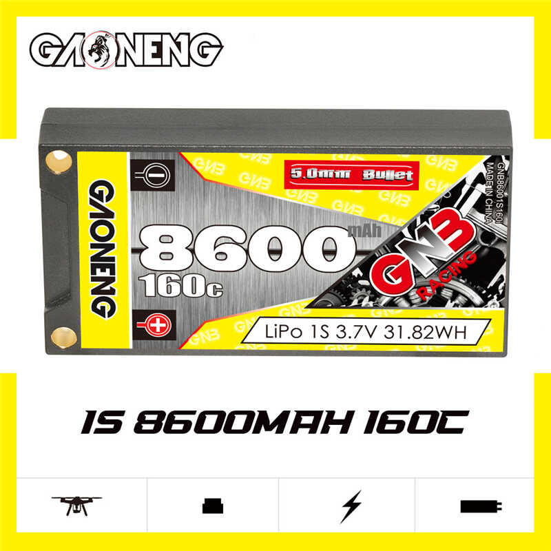 Δ อัพเกรด GNB 1S 3.7V 3.8V 8000/8600 9000Mah 100C 140C / 160C แบตเตอรี่ลิเธ