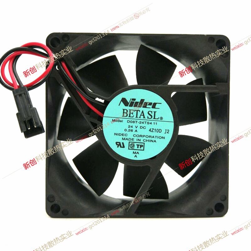 Original Nidec D08T-24TS4 09 24V0.26A D08T-24TS4 11 พัดลมอินเวอร์เตอร์ 8025