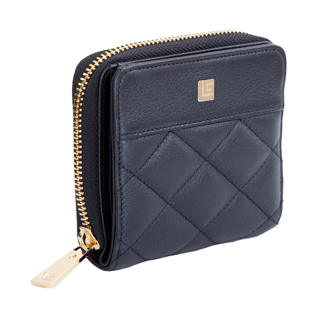 Guy Laroche กระเป๋าสตางค์ผู้หญิงแบบสั้นซิปรอบ รุ่น BETTY II - สีดำ