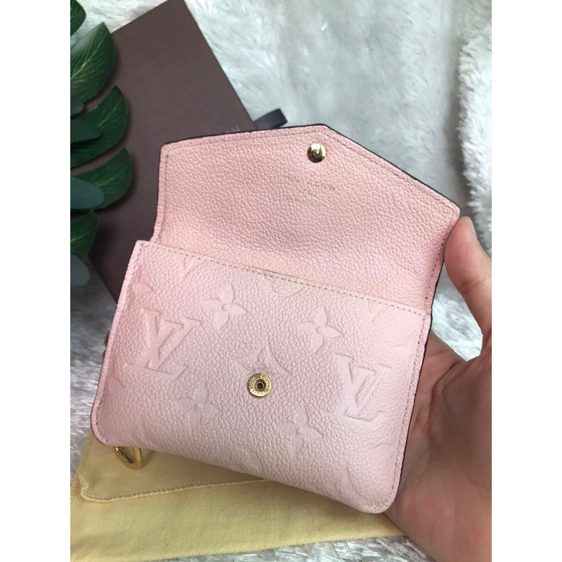 Lv  Key Pouch Monogram Empreinte Rose Ballerine แท้