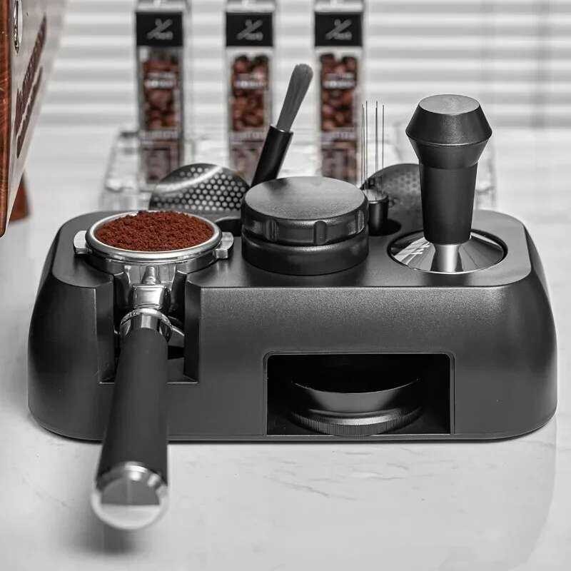 ▥ ผงกาแฟ 51/53/54/58Mm Universal ABS Espresso ผู้ถือกาแฟ Portafilter Rack Tamper ฐานเก็บ Coffeewa