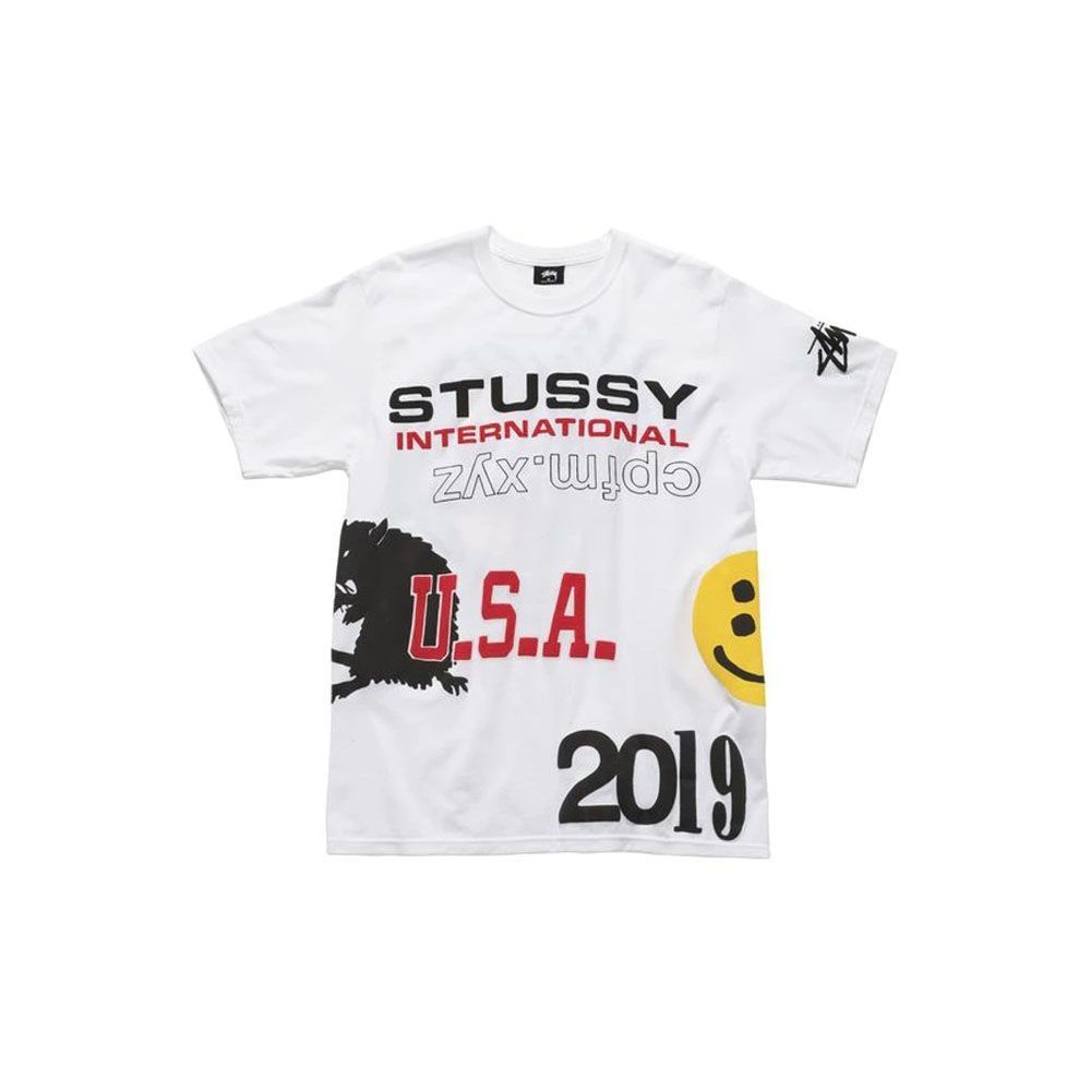 ♞,♘,♙Stussy x Cactus Plant Flea Market USA 2019 Tee "White" T-Shirt 89523 Unused 89523 XM