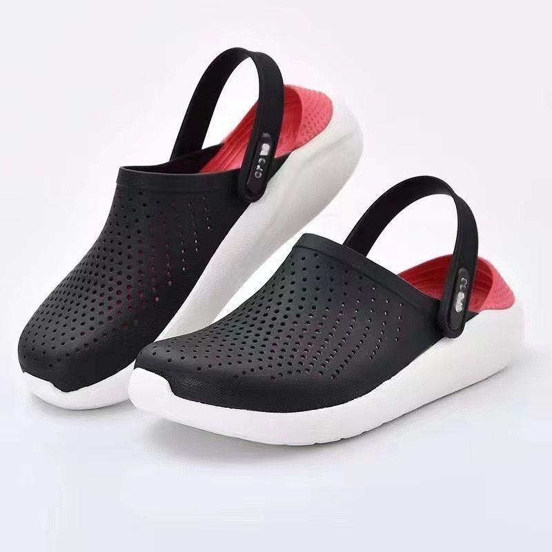 ♞,♘Cro Kroger Hole Shoes ผู้ชายฤดูร้อนคู่รองเท้าชายหาดชายและหญิงรองเท้าแตะรองเท้าแตะรองเท้ารองเท้าแ