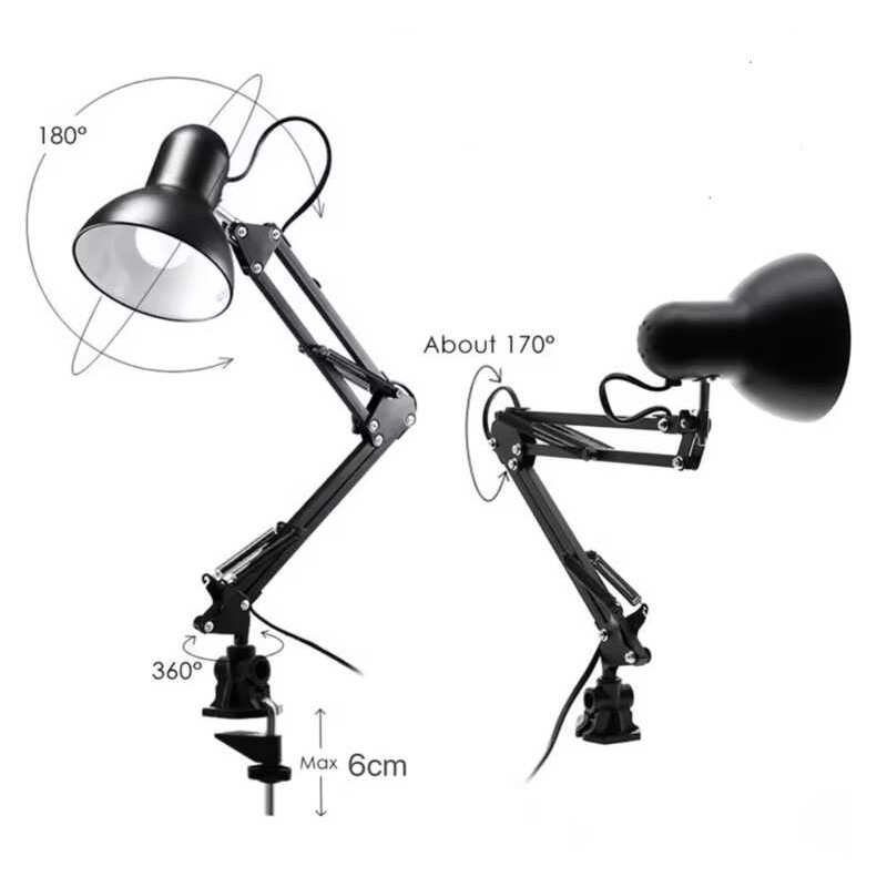 โคมไฟตั้งโต๊ะ โคมไฟตั้งโต๊ะแบบหนีบ โคมไฟอ่านสือ LED