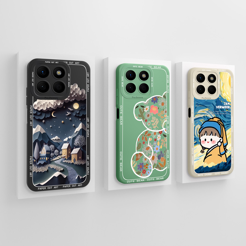 ปลอกประณีตสําหรับ Huawei Honor X8 X8a X8b X8c กรณีภาพวาดสีน้ํามันเคสโทรศัพท์ทนทานซิลิโคนนุ่มสําหรับ HonorX8 ฝาหลังกันชน HonorX8 A Shell Capa