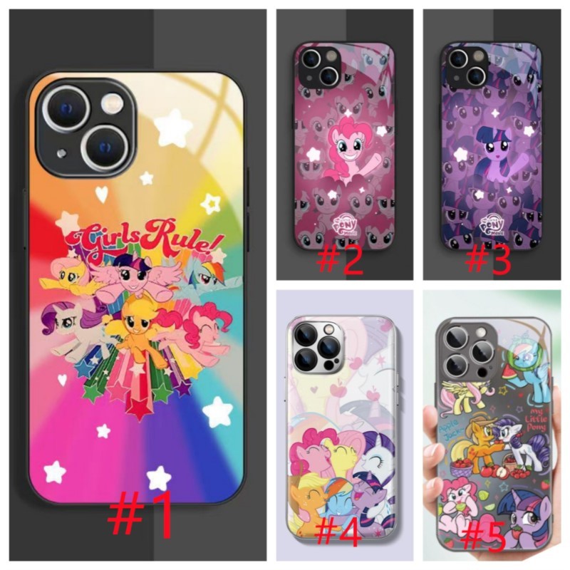 สําหรับ Samsung Galaxy Z Flip พับ 7 3 4 5 6 A17 A07 A05 A05S A15 A25 A35 A55 J8 4G 5G TH1 กระจกนิรภัยเคสโทรศัพท์ My Little Pony Unicorn