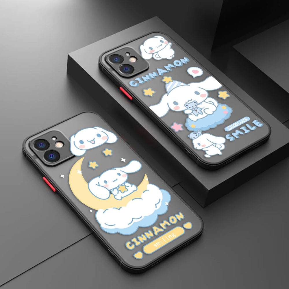 น่ารัก Cinnamoroll PomPomPurin Matte Shock Proof ผิวรู้สึกเคสโทรศัพท์สําหรับ OPPO REALME 11 10 7 6 5