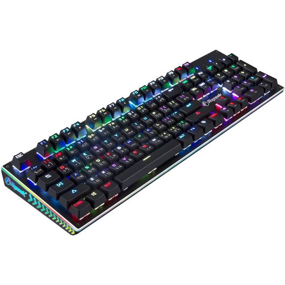 Razeak Rk-x18 คีย์บอร์ดสำหรับเกม RGB Gaming Mechanical Outemu Blue Switch