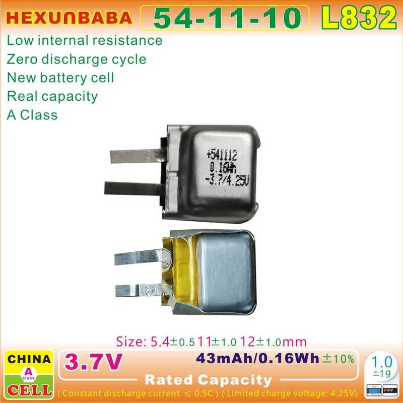 Δ 5 ชิ้น 3.7V 43Mah 541112 แบตเตอรี่ลิเธียมไอออนโพลิเมอร์สำ