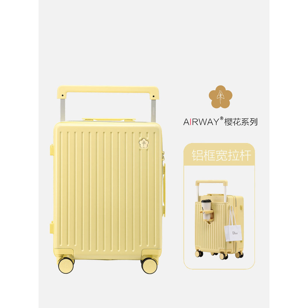 Airway กระเป๋าเดินทางผู้หญิงกว้างรถเข็นกระเป๋าเดินทาง 20 นิ้วน้ำหนักเบารถเข็น 24 รหัสผ่านกล่องกล่อง