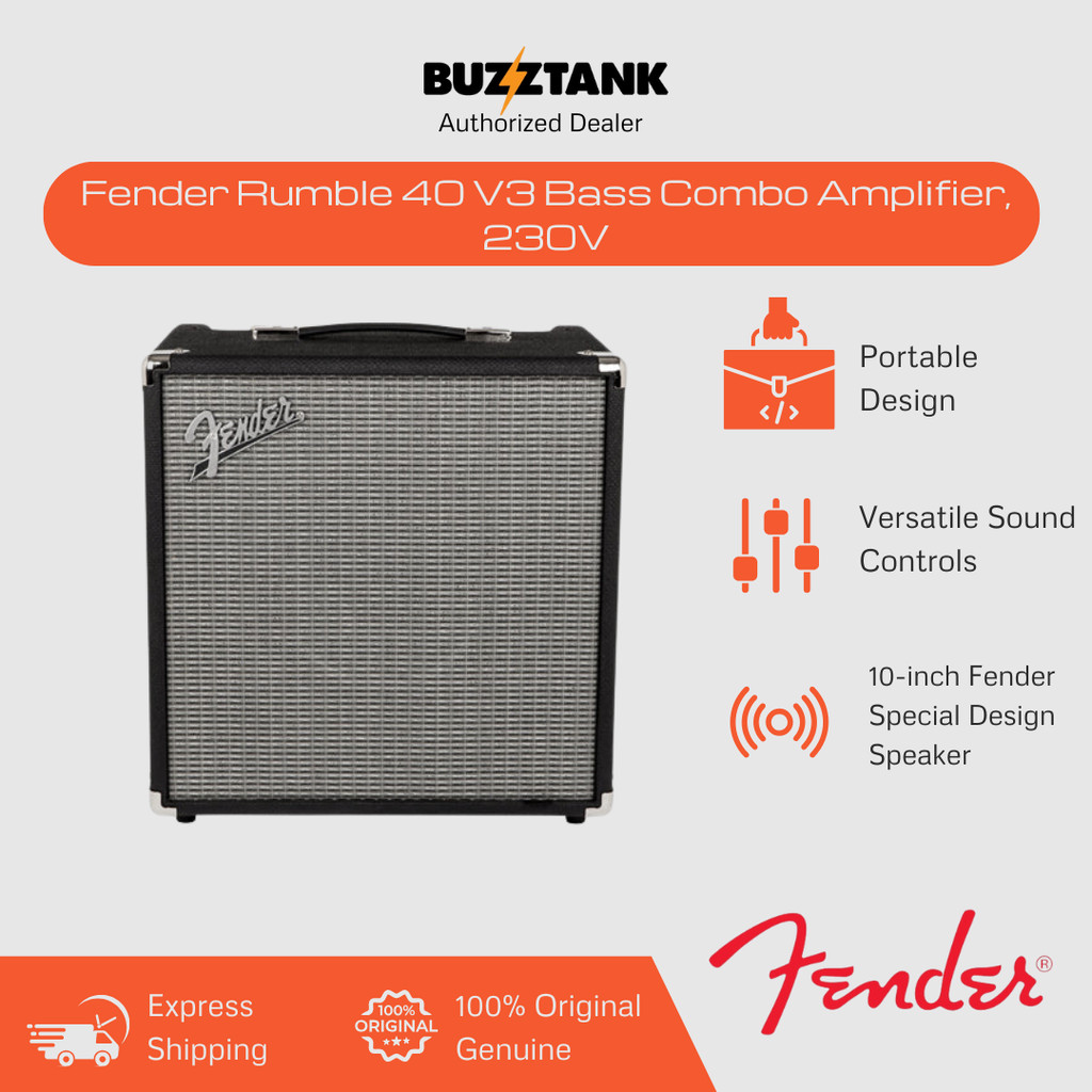 เครื่องขยายเสียงเบส Fender Rumble 40 V3, 230V