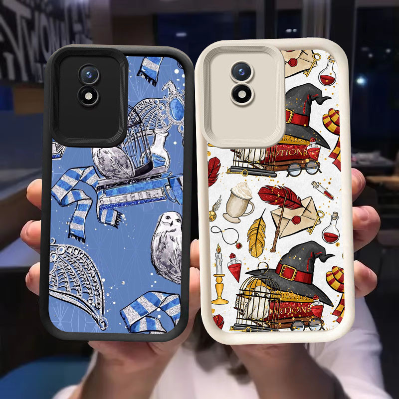 O-7 Hedwig Owl Casing สําหรับ VIVO Y02t Y02 V30 Y02a V30E Pro 5G สีดําและสีขาว