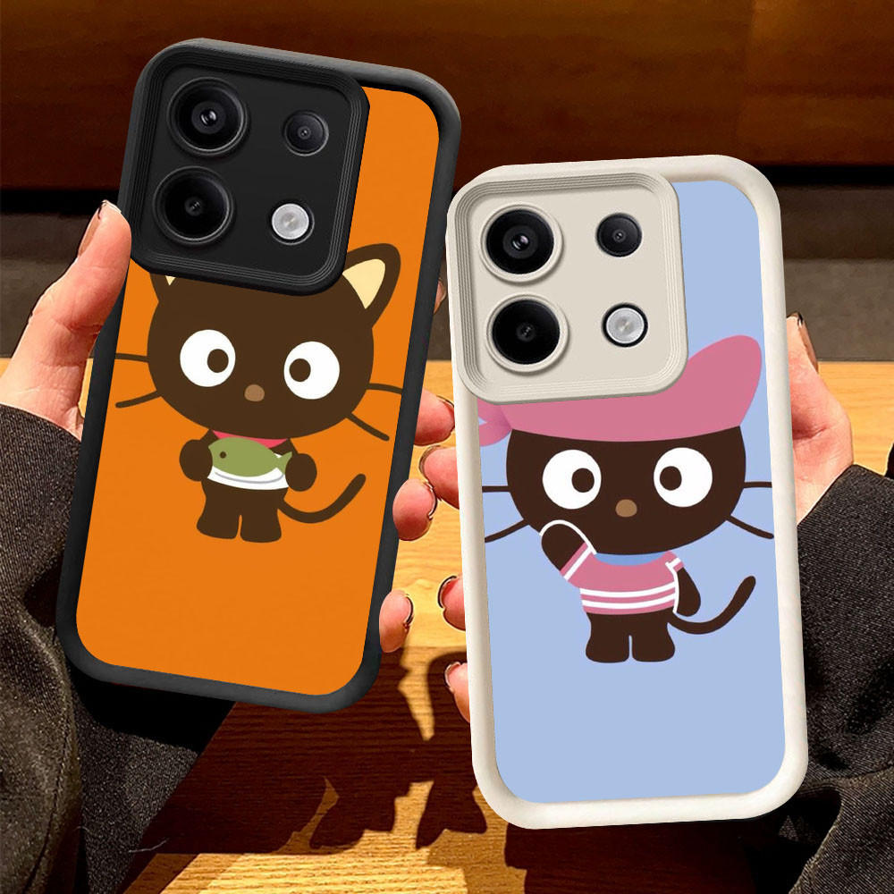 O-32 Chococat Casing สําหรับ Xiaomi POCO M6 X6 NEO M7 M4 Pro สีดําและสีขาว