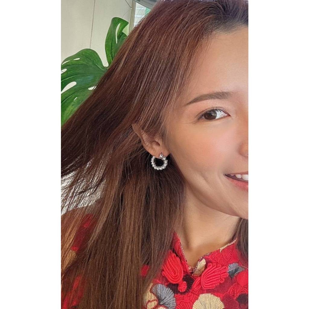 ต่างหูเพชร ต่างหูแฟชั่น ต่างหูสวยๆ ต่างหูออกงาน ต่างหูเกรดพรีเมี่ยม PE002 Size 2 cm. PE003 Size 1.5