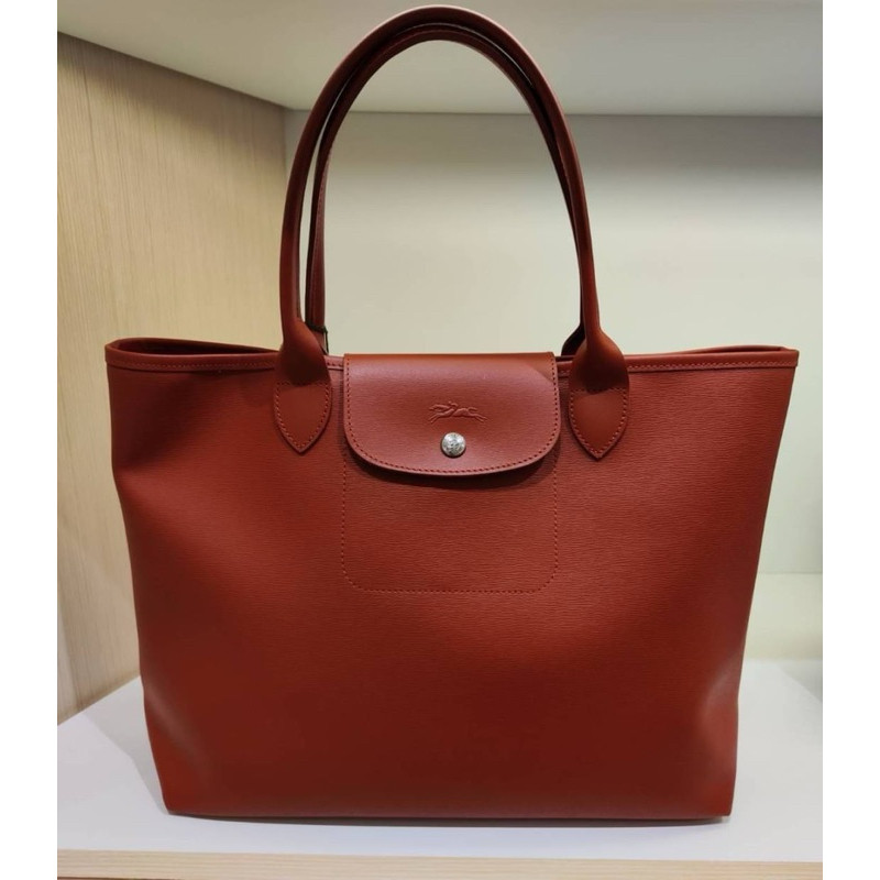 ♞,♘,♙**พร้อมส่ง ของแท้** New Longchamp pliage city Cabas สีส้มอิฐ Terracotta️ fdki