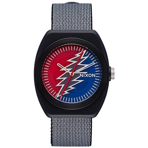 Nixon x Grateful Dead Light Wave รุ่น NXA13403042-00 นาฬิกาผู้ชายและผู้หญิง สายผ้า หน้าปัด 37 มม.