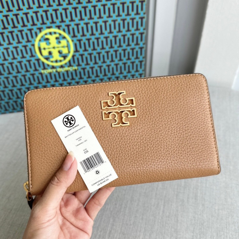 กระเป๋าสตางค์ Tory Burch Britten Zip Continental Wallet 141004