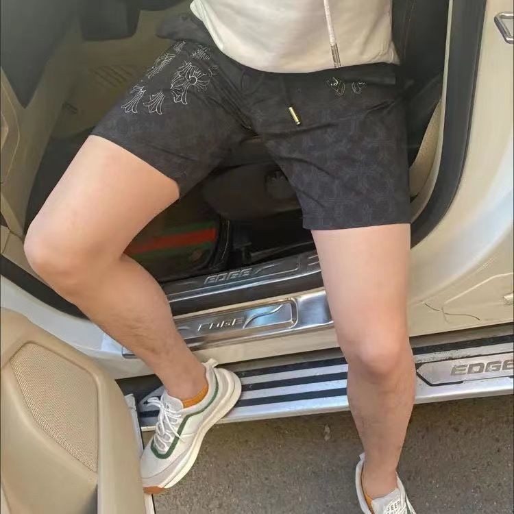 Slim Chrome Hearts2025 ฤดูร้อนกางเกงขาสั้นห้าจุดผู้ชายหรูหราใหม่กีฬากางเกงชายหาด - รูปที่ 7