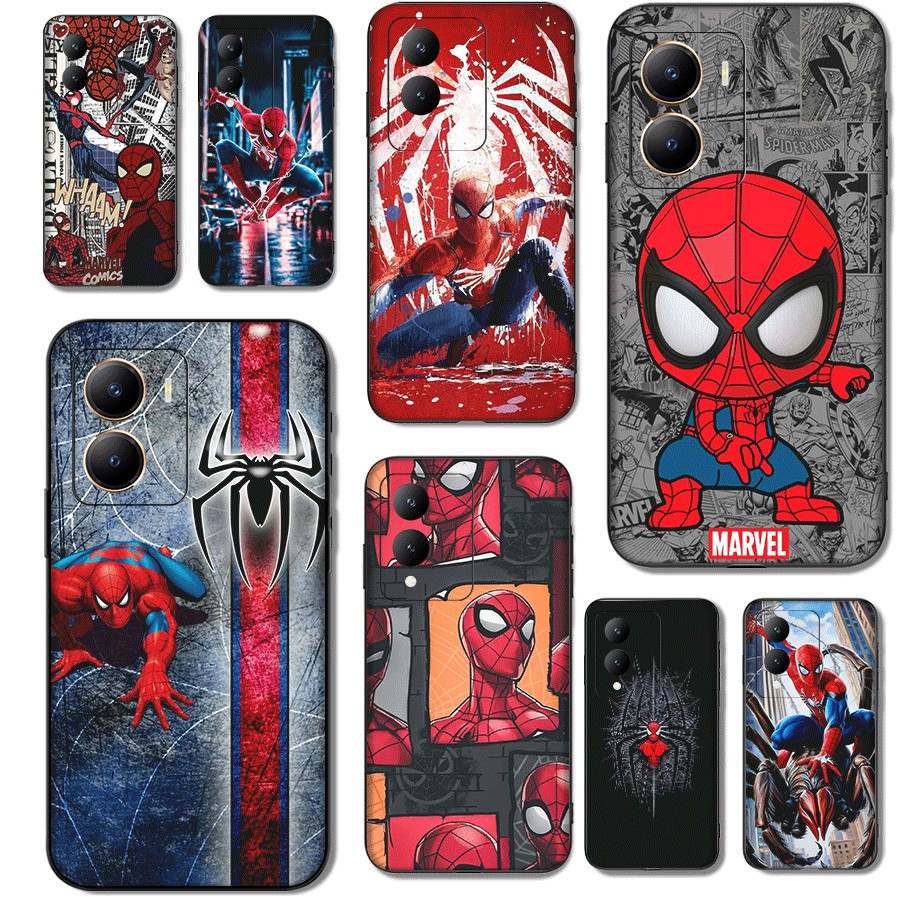 Vivo Y11 Y11S Y20i Y20S Y17 Y12 Y15 U3 Y19 Y20 2020 Y30 2021 ความเข้ากันได้TPU Soft Shellกรณีการ์ตูนสไปเดอร์แมน