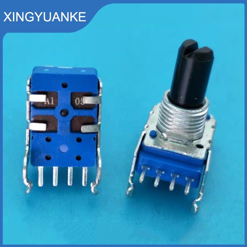 2PCS 142 ประเภท RK11 แนวนอนเดี่ยว Potentiometer A105 A1M 4-Pin ครึ่งเพลาความยาว 15MMF
