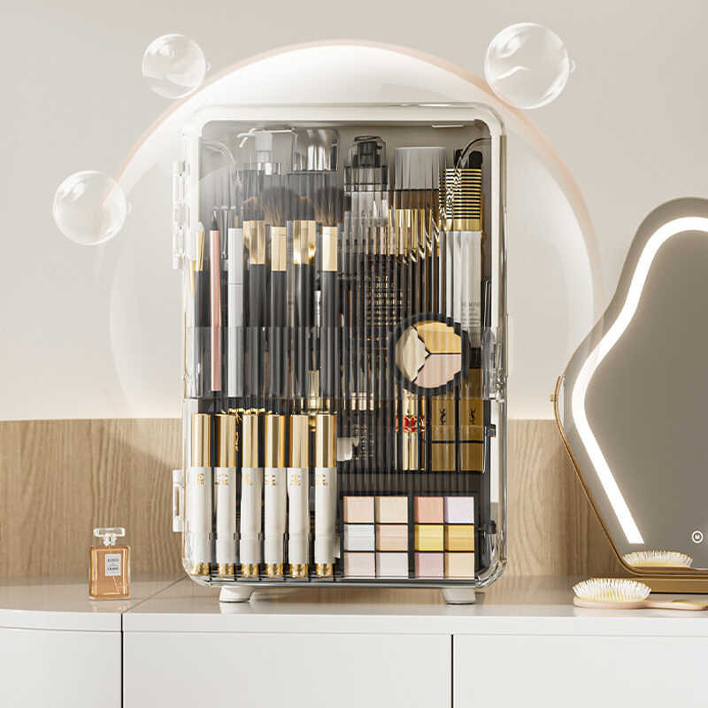 Large-Capacity Transparent Shelf Cosmetic Skin Care Product Cabinet Desop Rack Dresser Dust-Proof