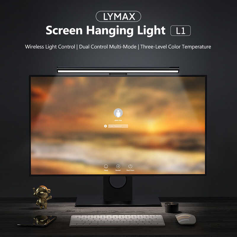 Lymax 🍀 Desk Lamp Screen Bar Display Hanging Protection PC Computer Monitor Light Bar Wireless