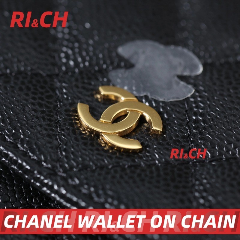 ♞,♘,♙Chanel WOC CLASSIC WALLET ON CHAIN กระเป๋าสตางค์พร้อมสายโซ่คลาสสิค #Rich ราคาถูกที่สุดใน Shope