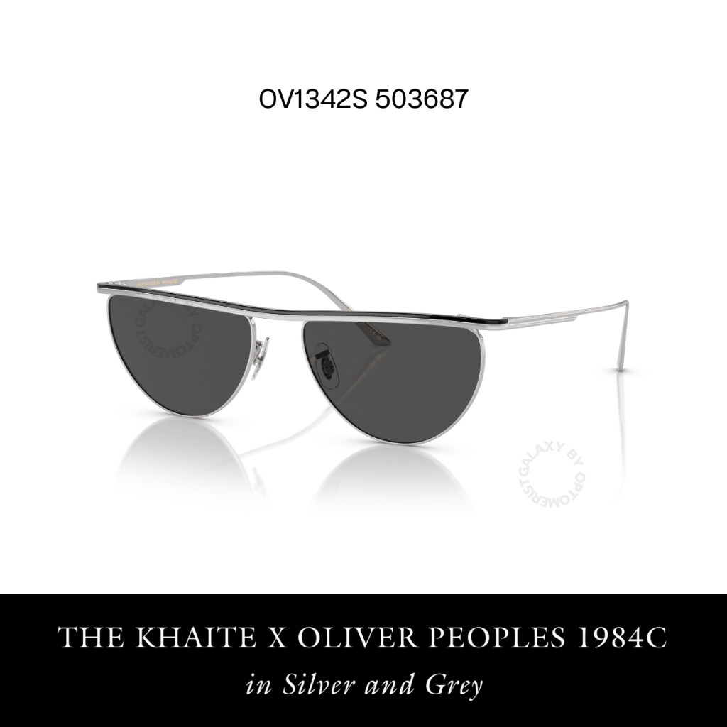 แว่นกันแดด Oliver Peoples Khaite collection รุ่น 1984C Silver/Grey  [OV1342s 503687]