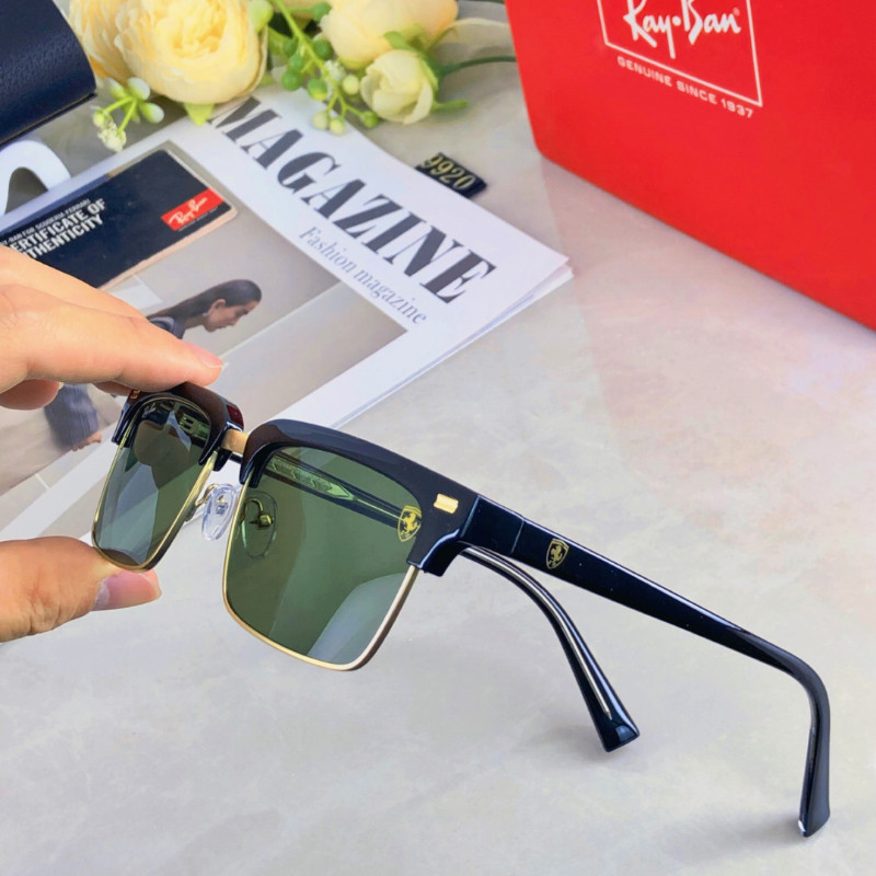 RayBan5102 แว่นตากันแดดคลาสสิกโลโก้สีดํา All-Match แฟชั่น Street สไตล์ผู้ชายผู้หญิงสไตล์เดียวกัน