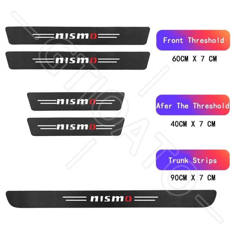 ▣ NISMO Carbon Fiber Door Sill Protector Auto Threshold Strips Trunk Protection Sticker Car Acc
