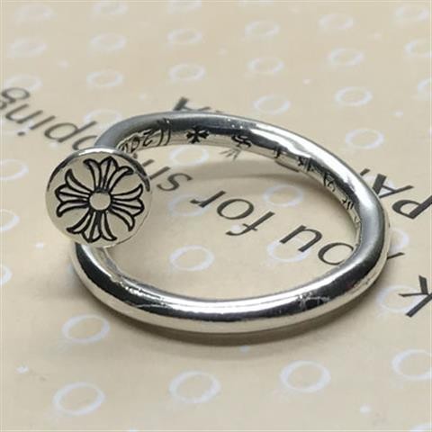 Chrome Hearts ต่างหูเงินแท้ 990 บุคลิกภาพอินเทรนด์ผู้ชาย Chrome Heart Cross Garland ต่างหู Hip-hop หญิง P