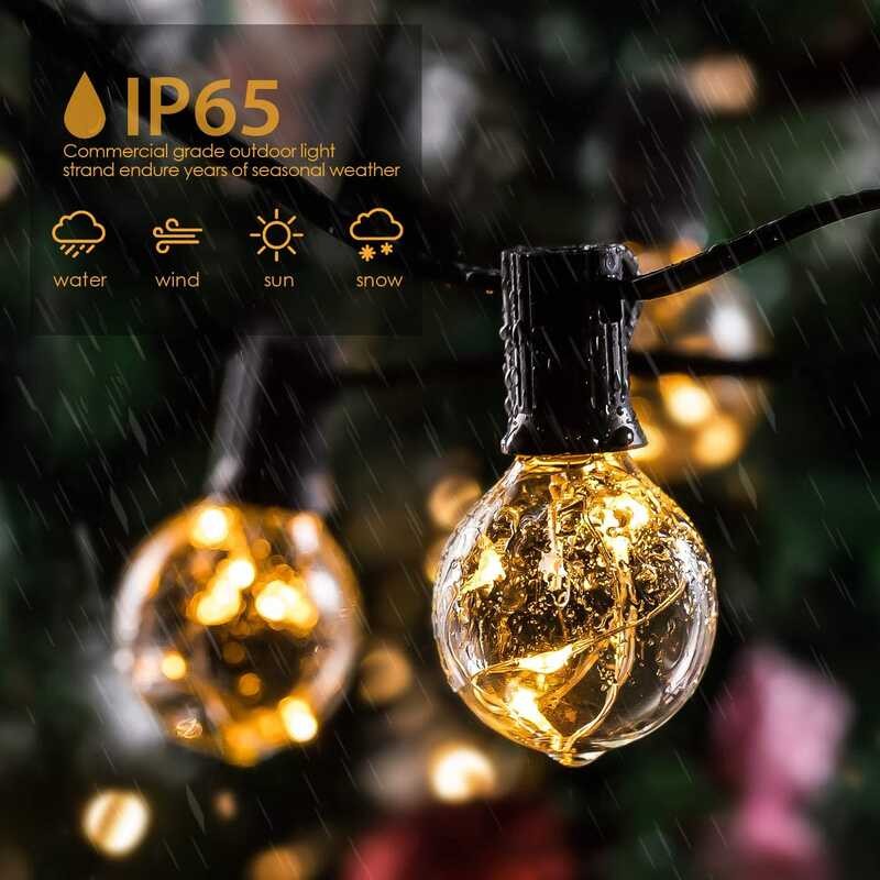 Solar 🍀 Lights,G40 Globe String Lights Outdoor Decorative Waterproof For Backyard Garden Party
