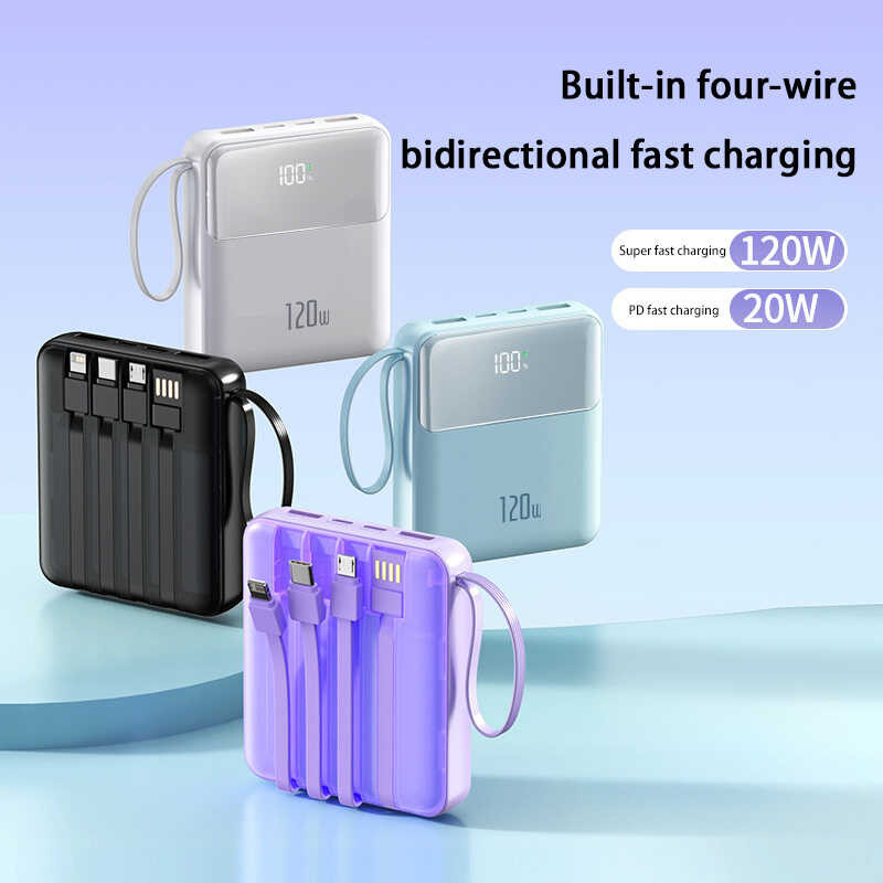 ▥ Xiaomi Mini 30000Mah Mobile Power Supply ชาร์จไฟได้รวดเร็วแบบ Built-In Wir